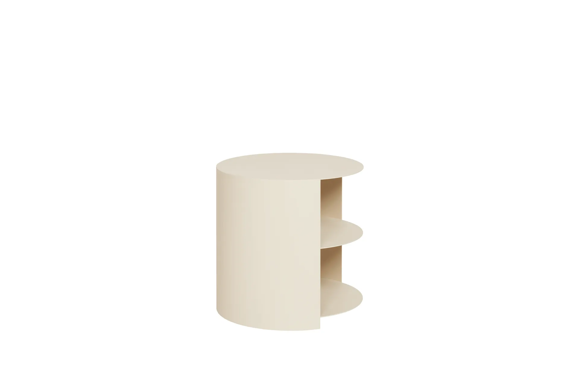 하이드 사이드 테이블 Ø38x41 cm, Light ivory textured Hem | 헴