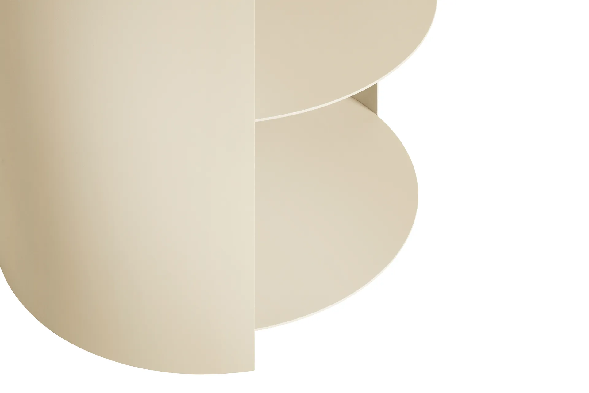 하이드 사이드 테이블 Ø38x41 cm, Light ivory textured Hem | 헴