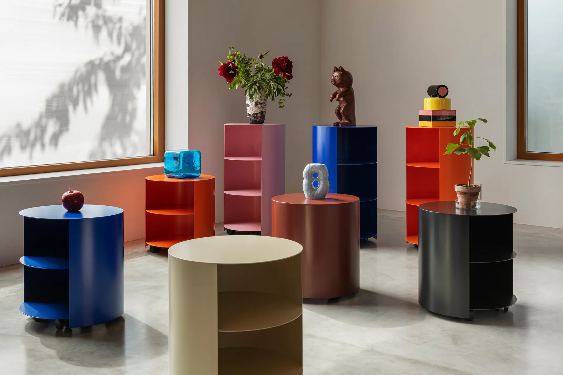 하이드 사이드 테이블 Ø38x41 cm, Light pink textured Hem | 헴