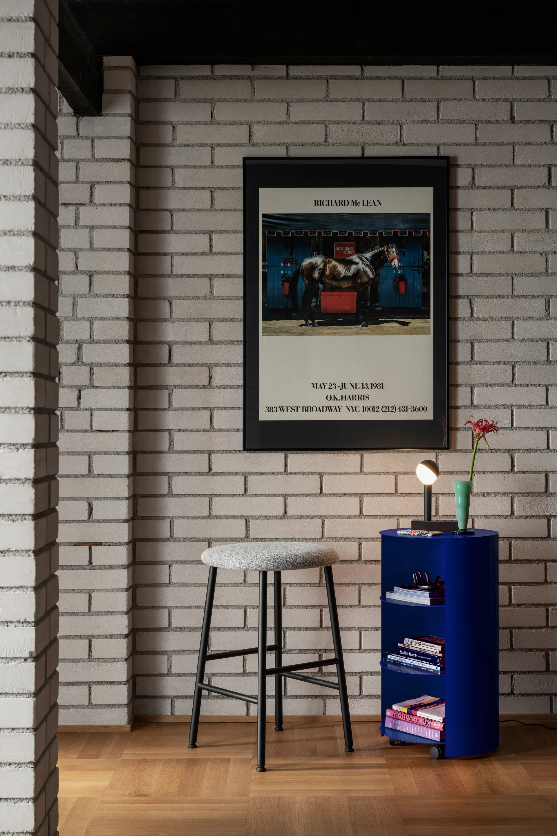 하이드 페디스탈 Ø38x68 cm, Ultramarine blue textured Hem | 헴