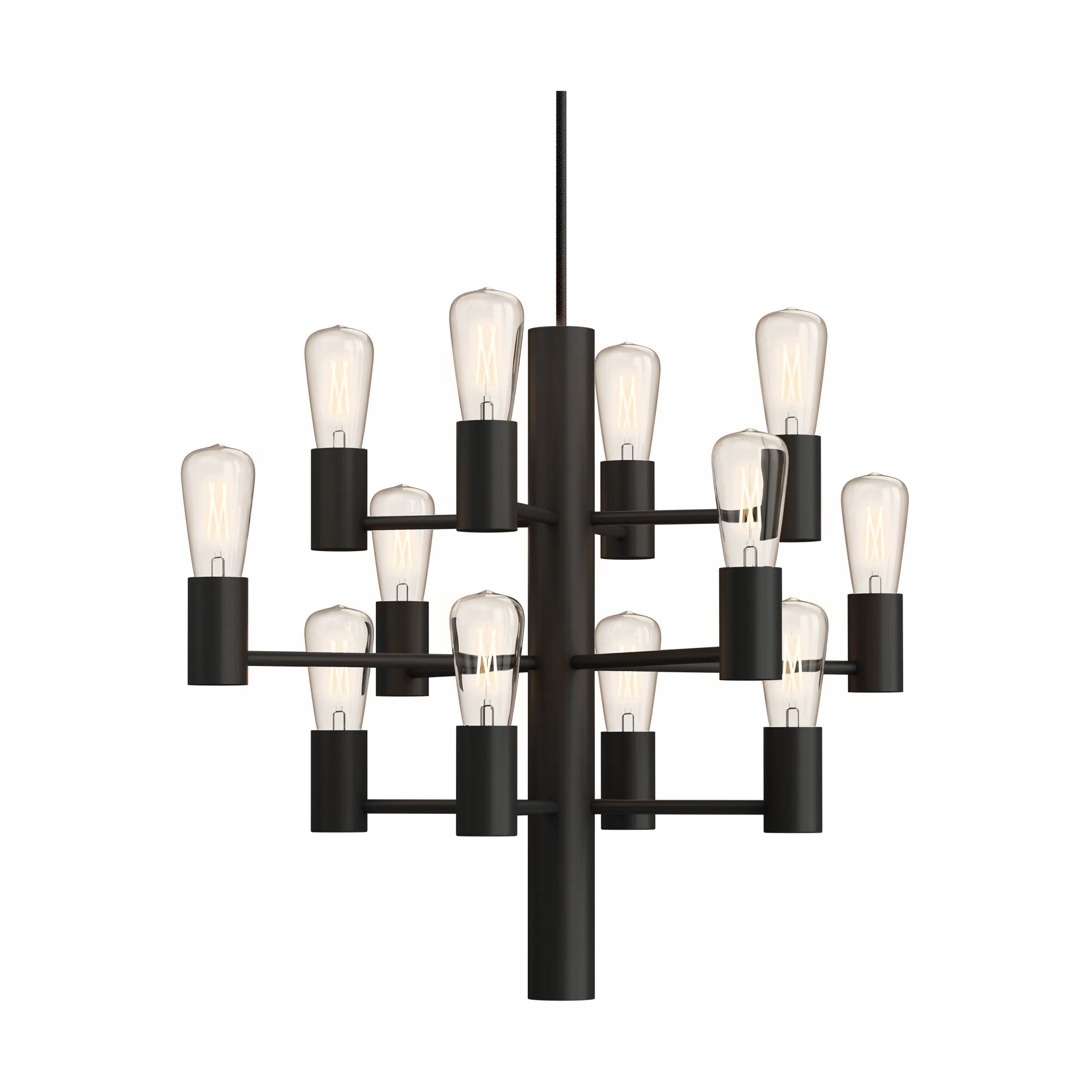 마놀라 미니 12 샹들리에 펜던트 조명, Black Herstal | 허스탈