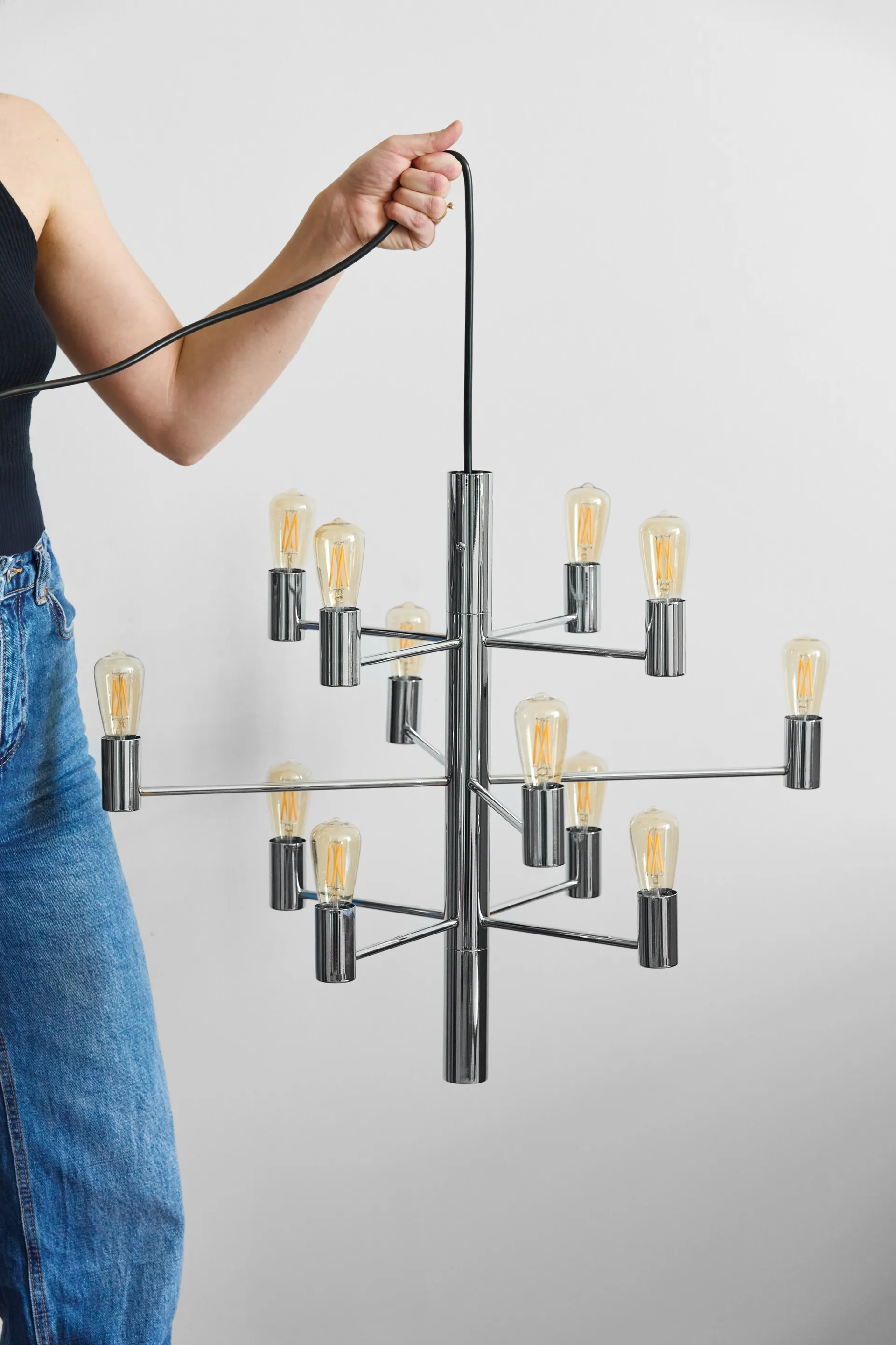 마놀라 12 샹들리에 펜던트 조명, chrome Herstal | 허스탈