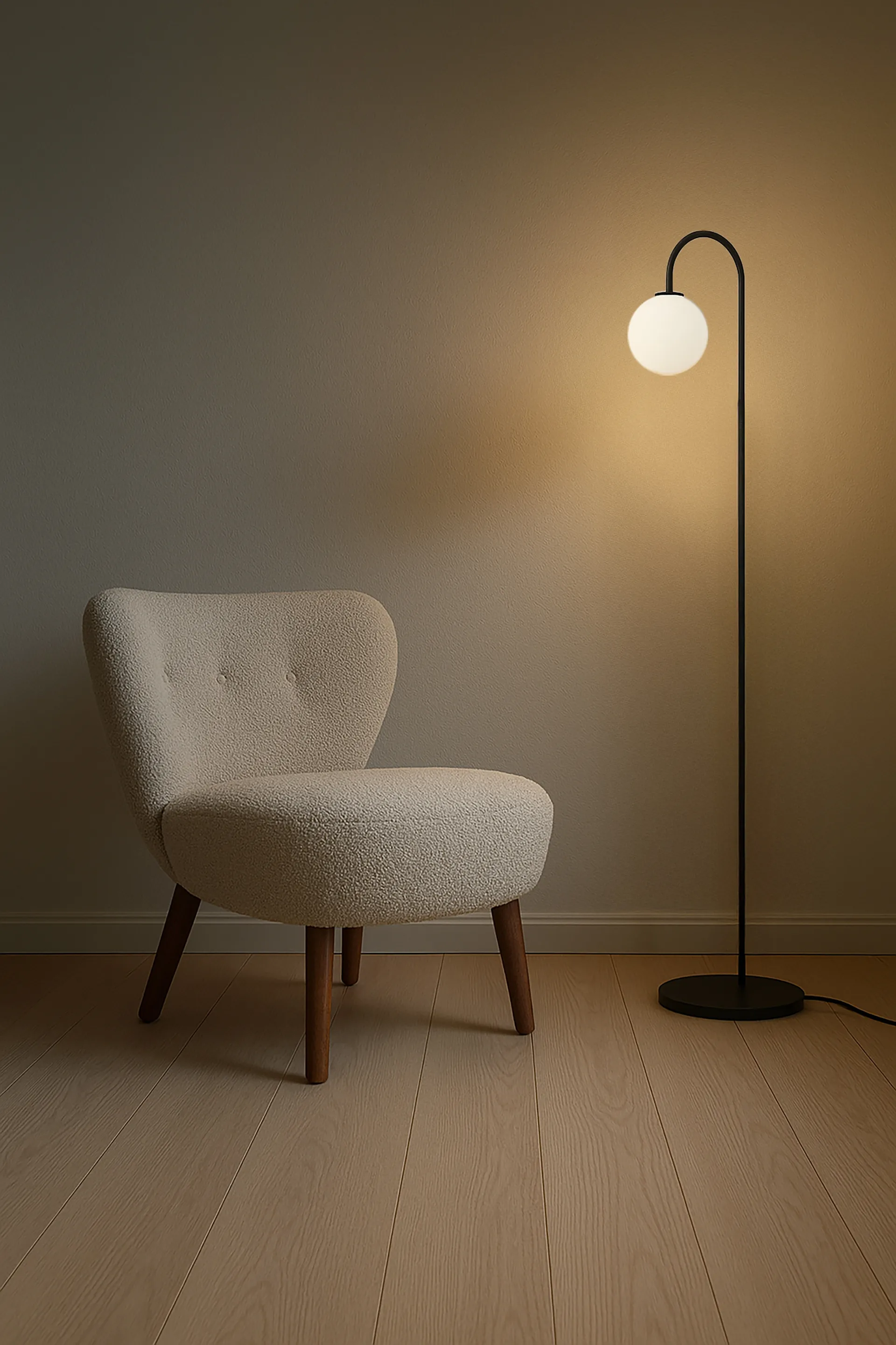 볼온 플로어 조명 137 cm, Black Herstal | 허스탈