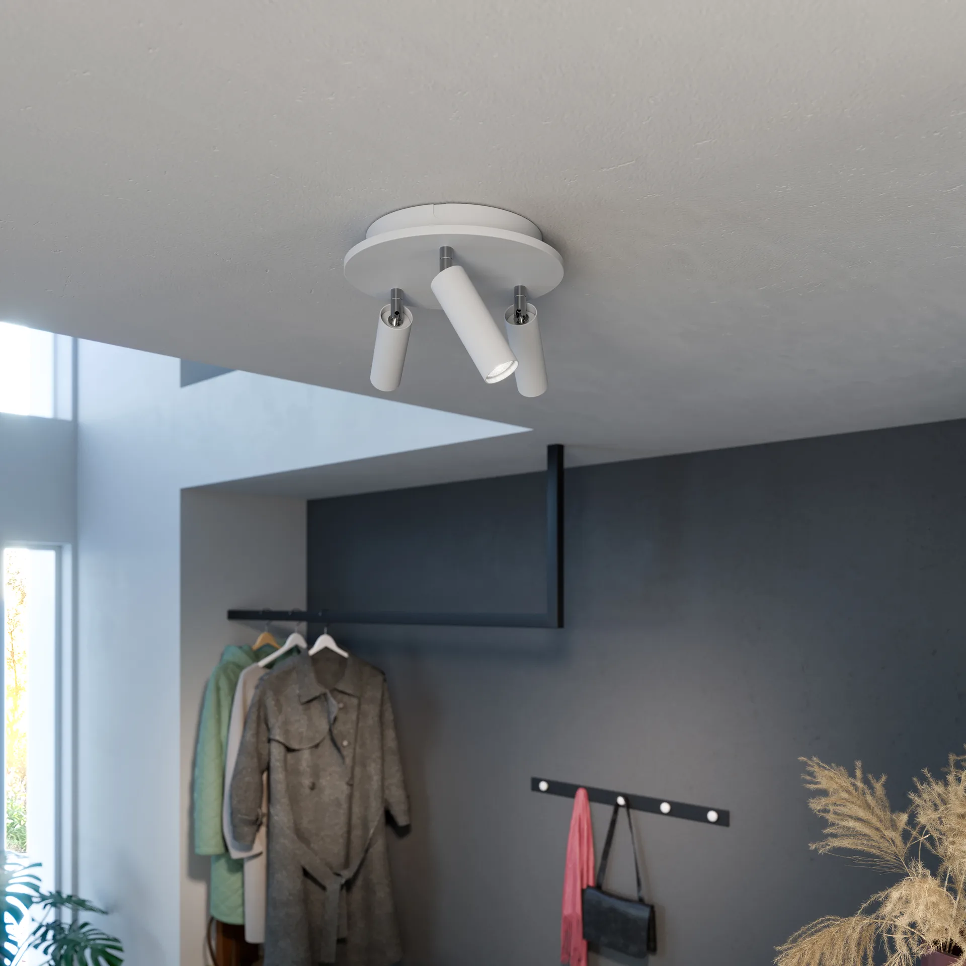 파이프라인 스포트라이트 조명 라운드 3, Matte white Herstal | 허스탈