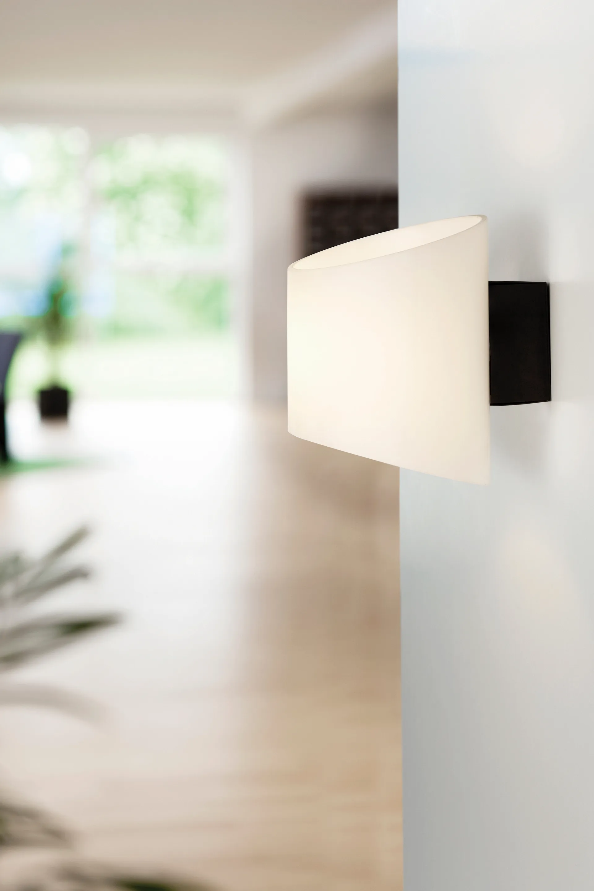 이보크 벽 조명 오벌, Anthracite-opal glass Herstal | 허스탈