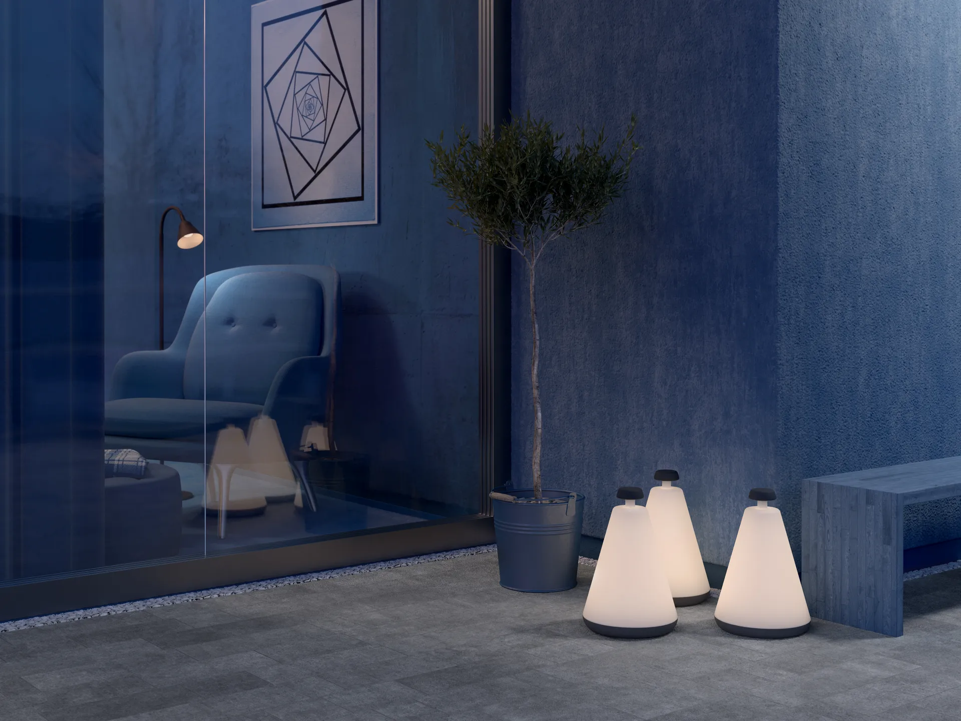 Buoy 무선 테이블 조명, grey Herstal | 허스탈