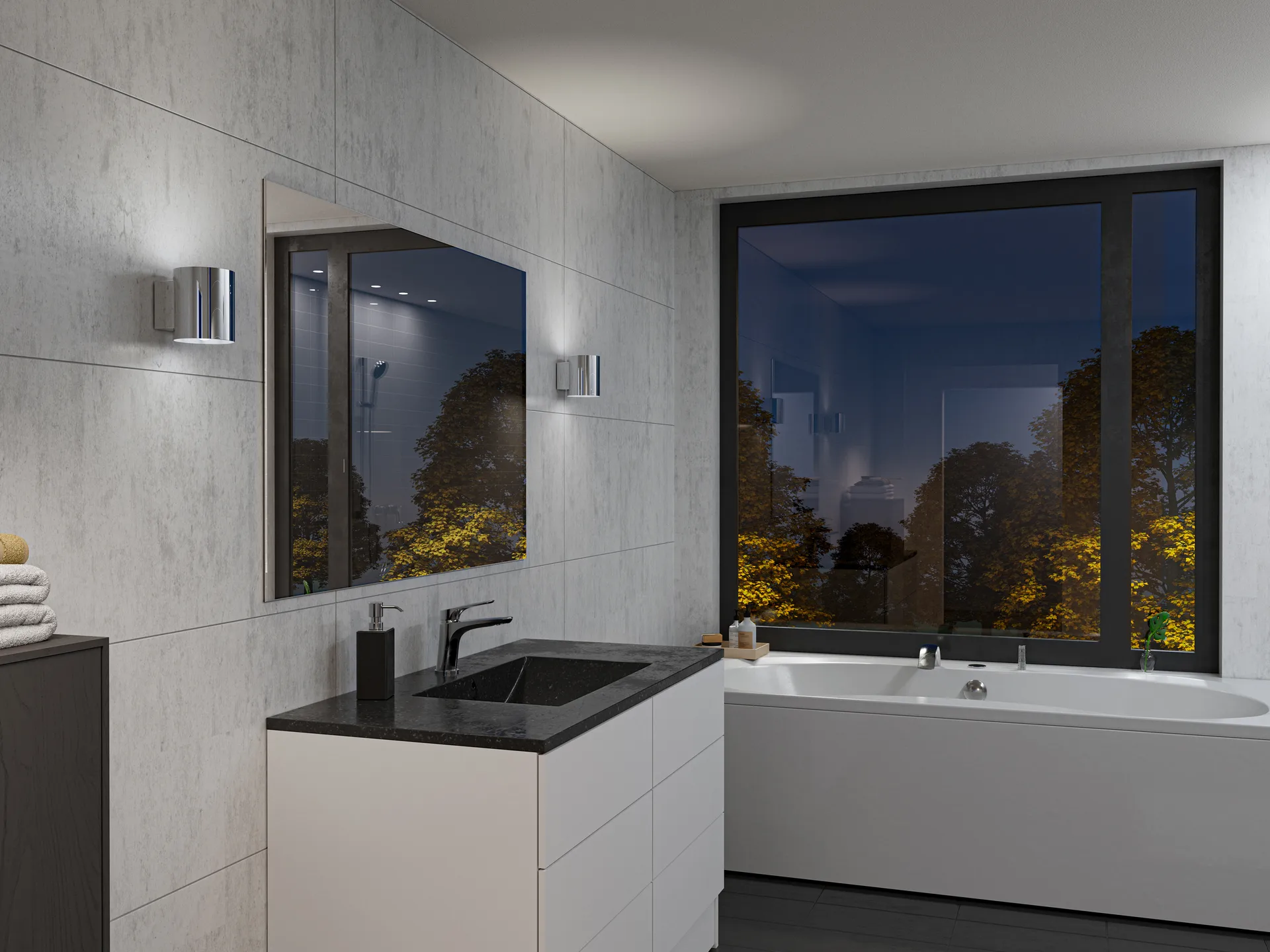 이보크 벽 조명 스몰, Chrome Herstal | 허스탈