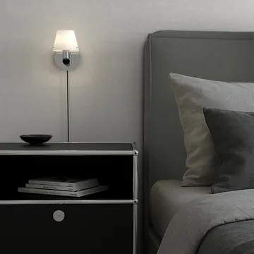 길 벽 조명 - Chrome–opal glass - Herstal | 허스탈