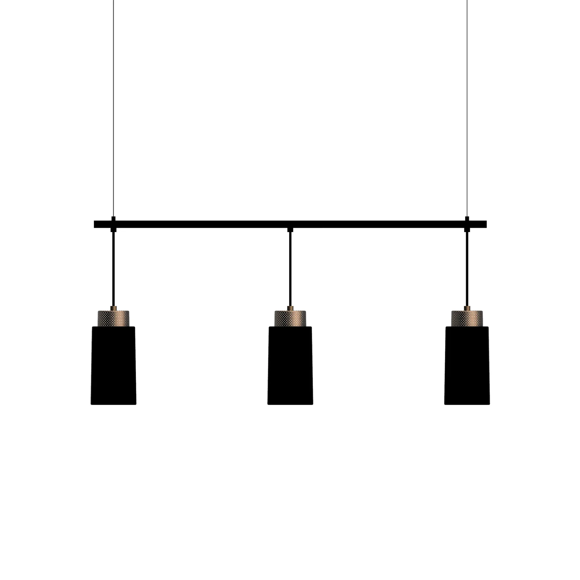엣지 펜던트 조명 트리오, Matte black-bronze Herstal | 허스탈