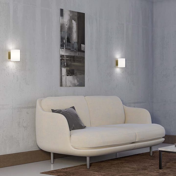 이보크 벽 조명 스몰, Satin brass-white glass Herstal | 허스탈