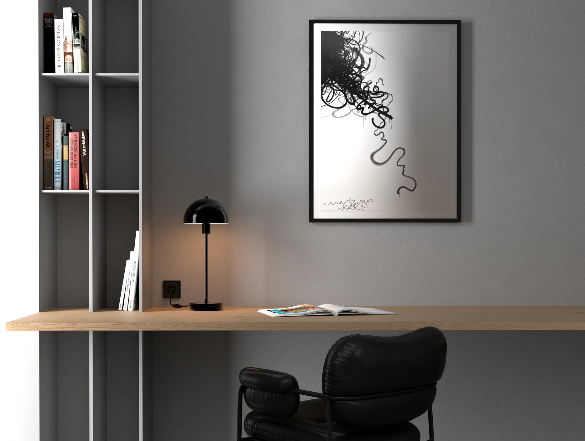 비엔다 테이블 조명, Shiny black Herstal | 허스탈