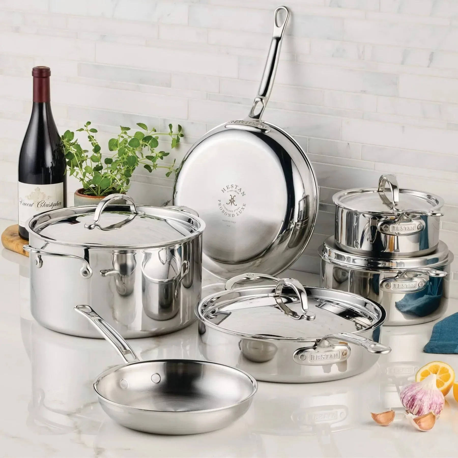Hestan ProBond Luxe 냄비·프라이팬 세트, Stainless steel, 10 pieces Hestan