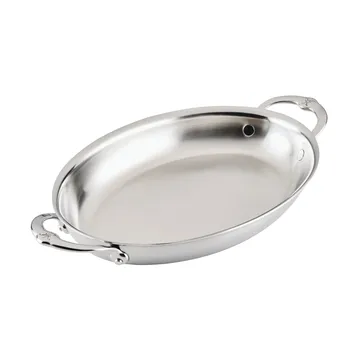 Hestan Provisions 그라탱 접시 - 스테인리스 스틸, 타원형, 42.5x33.5 cm - Hestan