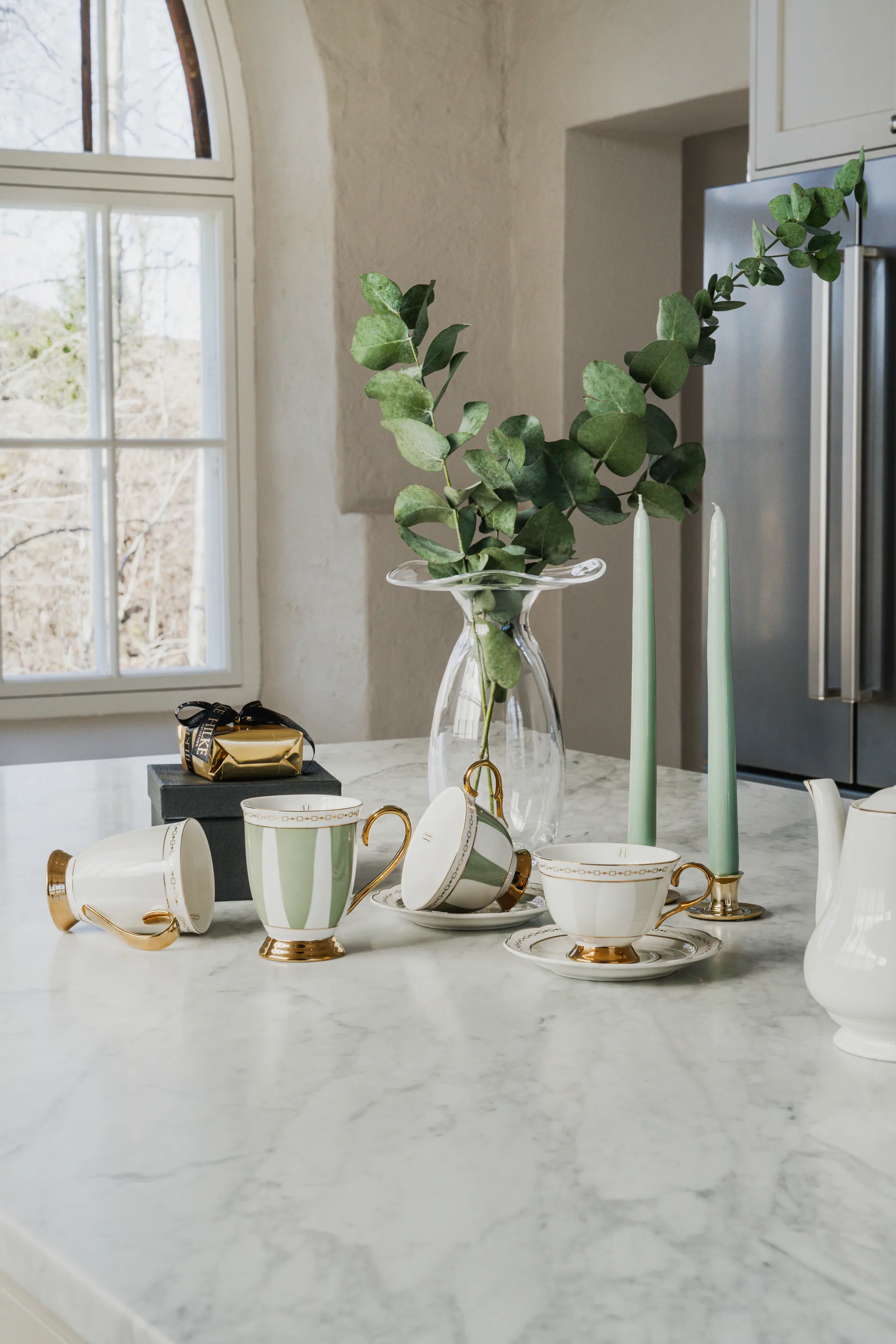 스트라이프 세이지 머그, 28 cl Hilke Collection | 힐케 콜렉션