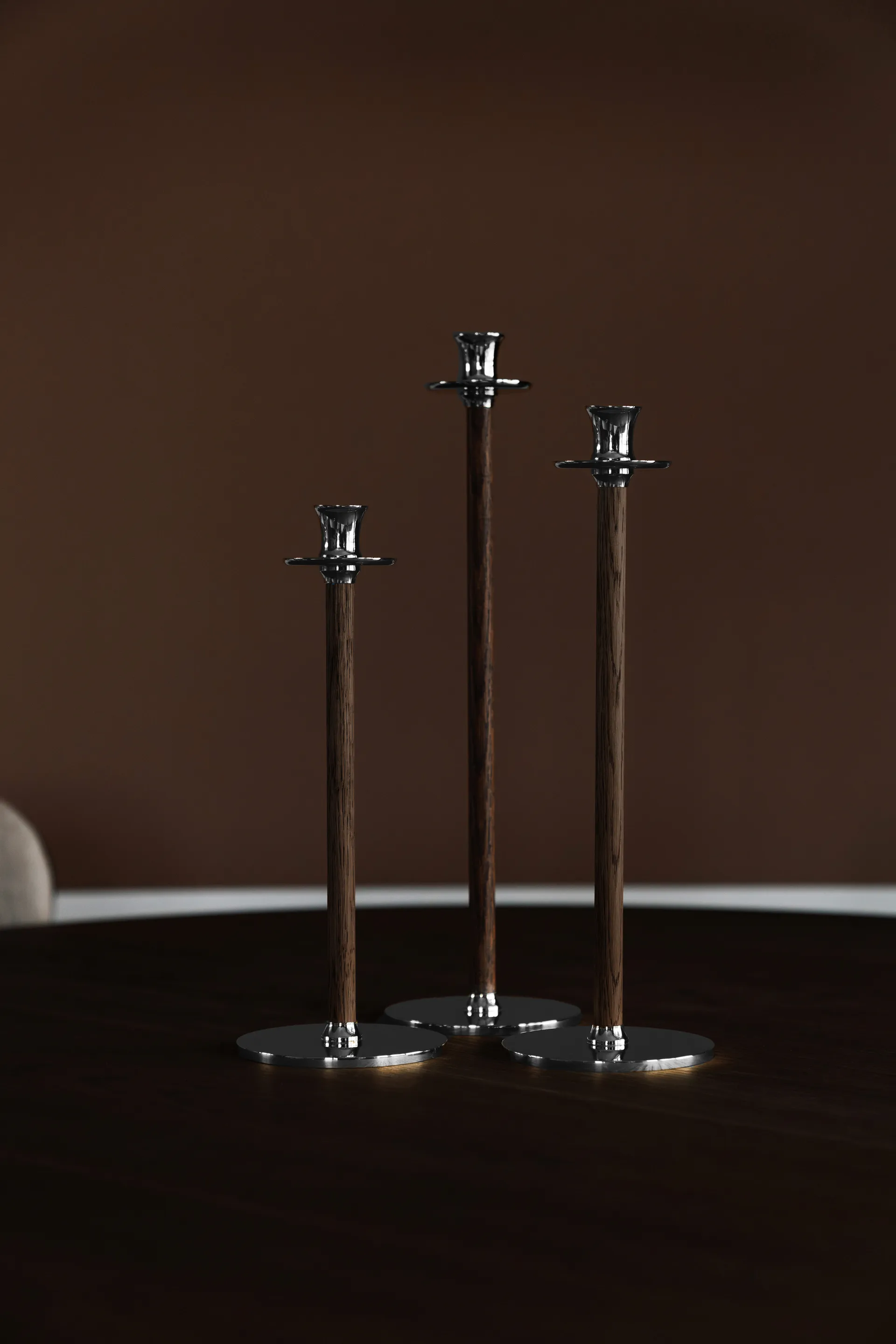 알토 바소 캔들 홀더 30 cm, Nickel-plated brass Hilke Collection | 힐케 콜렉션