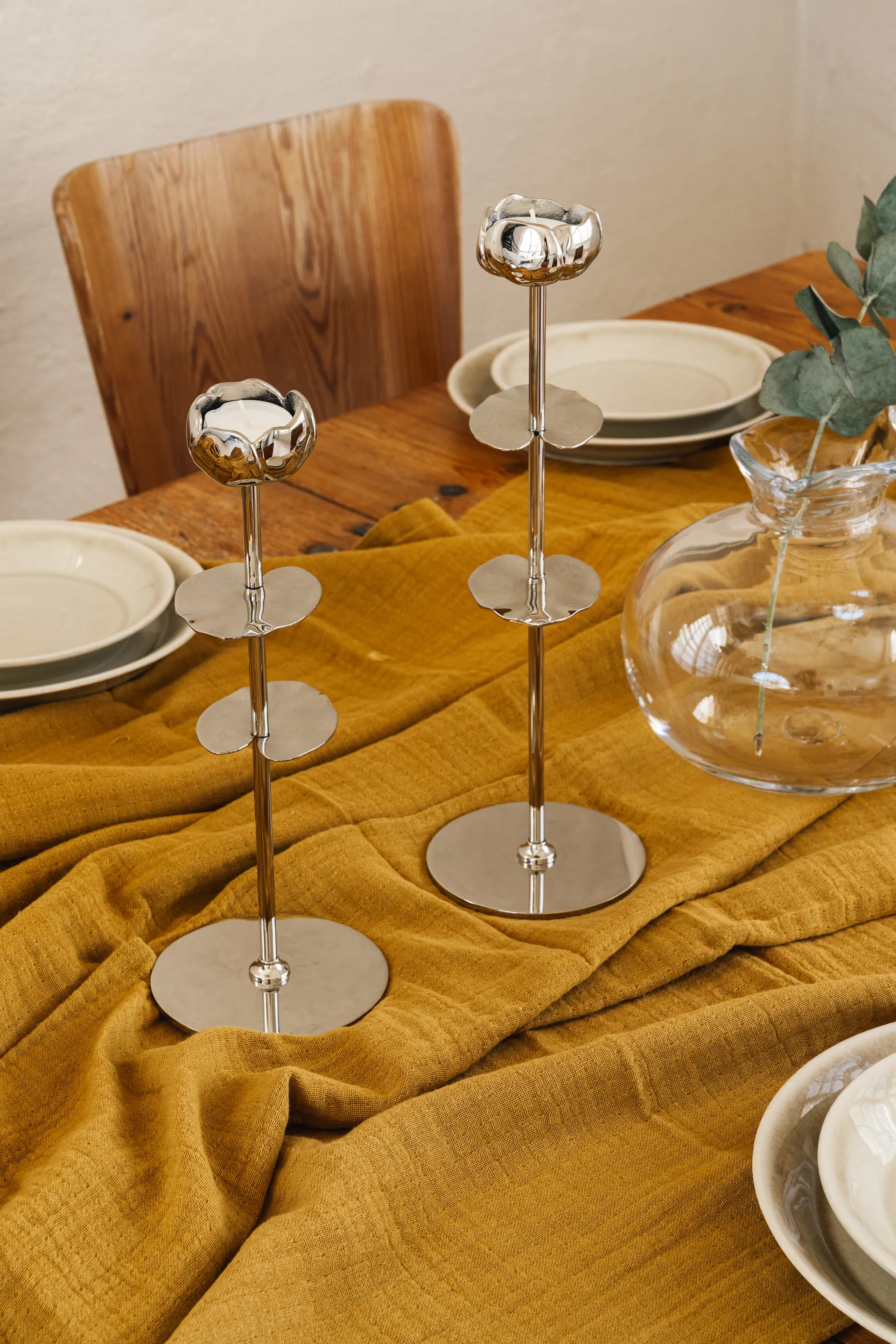 닌페아 알타 캔들스틱 30 cm, Nickel-plated brass Hilke Collection | 힐케 콜렉션