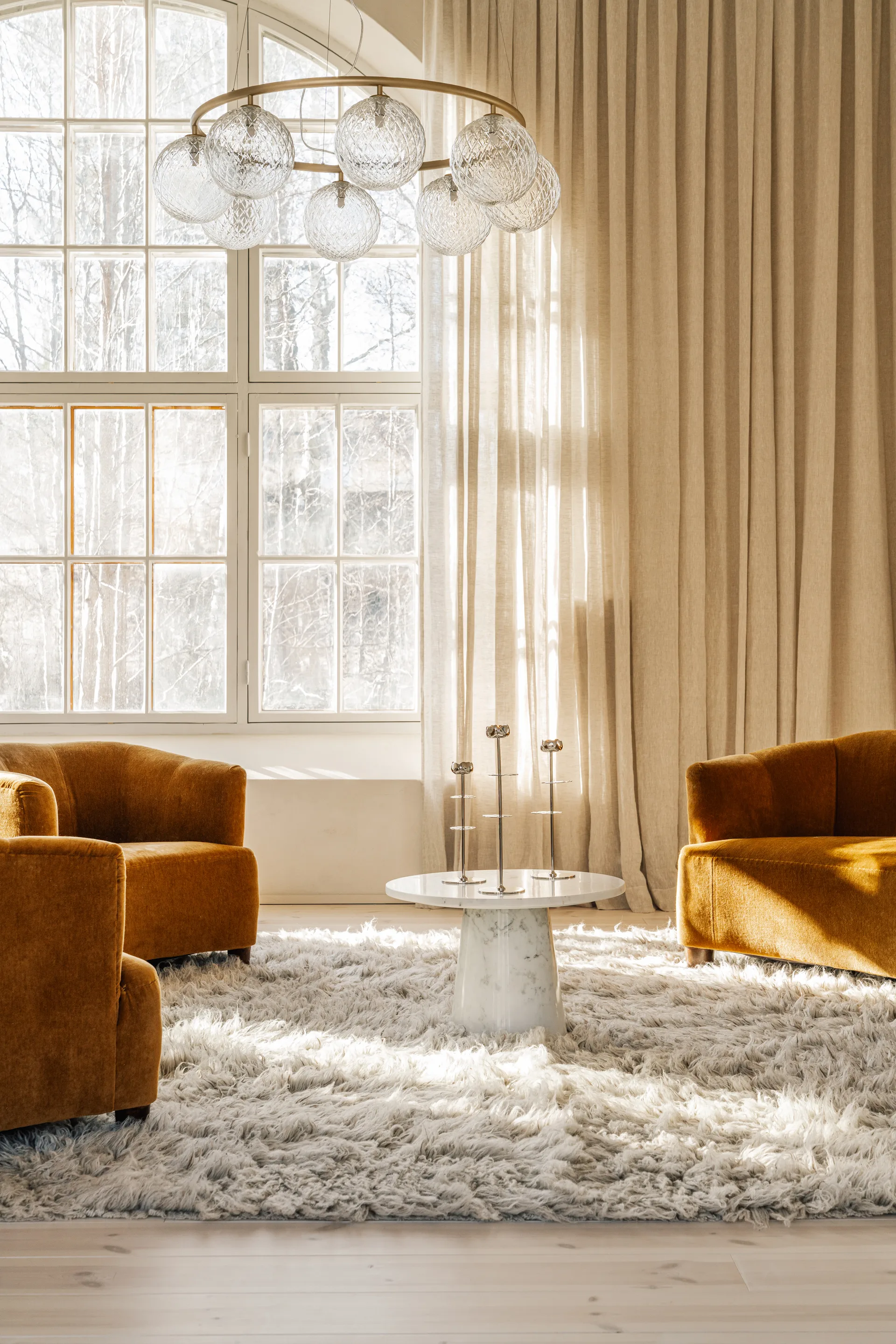 닌페아 알타 캔들스틱 30 cm, Nickel-plated brass Hilke Collection | 힐케 콜렉션