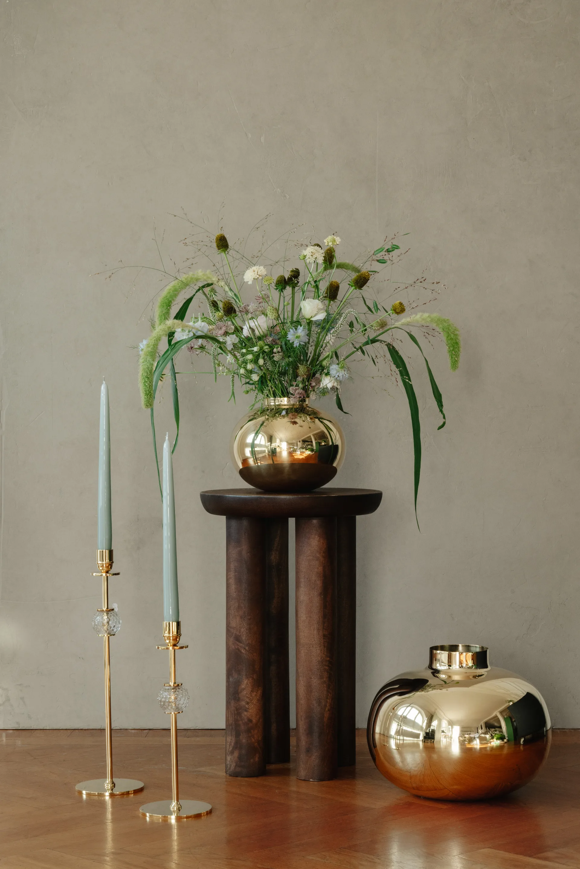 알바 캔들스틱 30 cm, Solid brass and glass Hilke Collection | 힐케 콜렉션