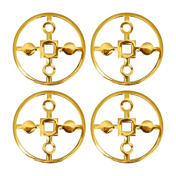 아니마 게멜라 코스터 4개 세트 - Solid brass - Hilke Collection | 힐케 콜렉션
