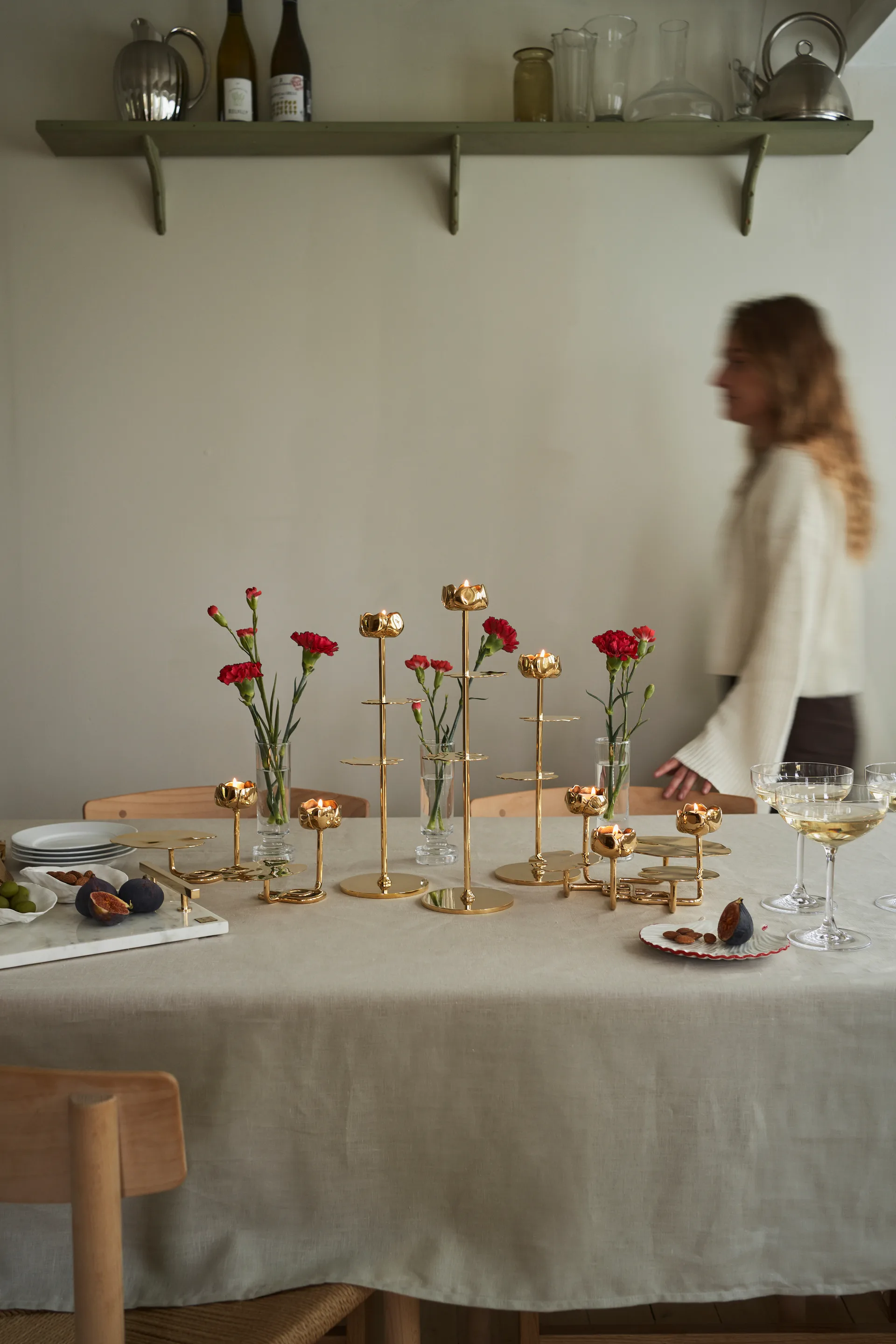 닌페아 알타 캔들스틱 40 cm, Brass Hilke Collection | 힐케 콜렉션