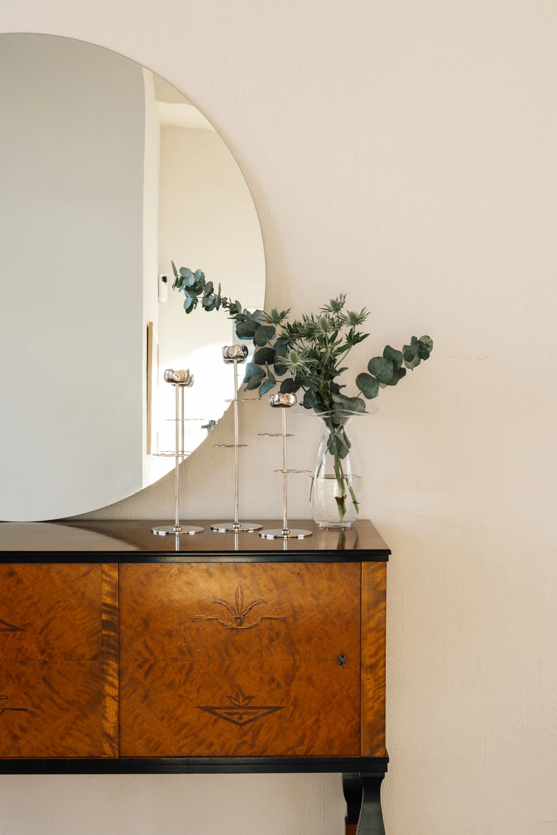 닌페아 알타 캔들스틱 40 cm, Nickel-plated brass Hilke Collection | 힐케 콜렉션