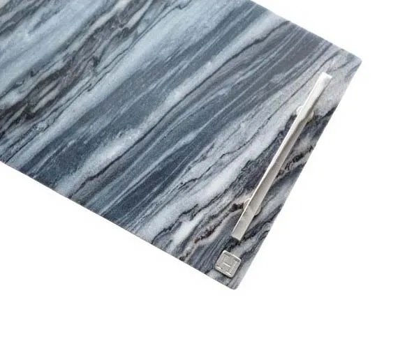 힐케 콜렉션 트레이 40.5x25.5 cm, grey marble-nickle plated brass Hilke Collection | 힐케 콜렉션