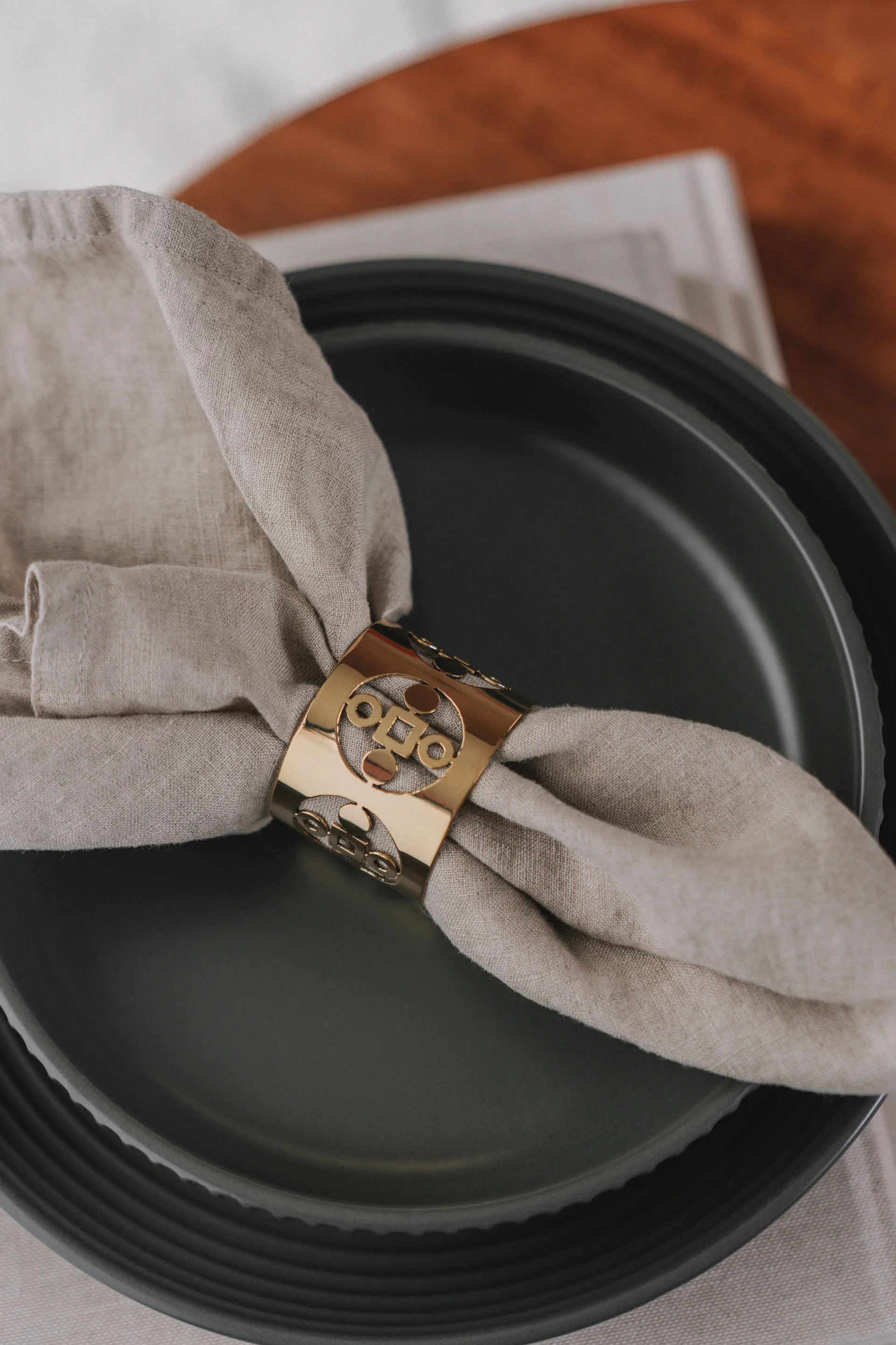 Anima Gemella 냅킨 링 2개 세트, Brass Hilke Collection | 힐케 콜렉션