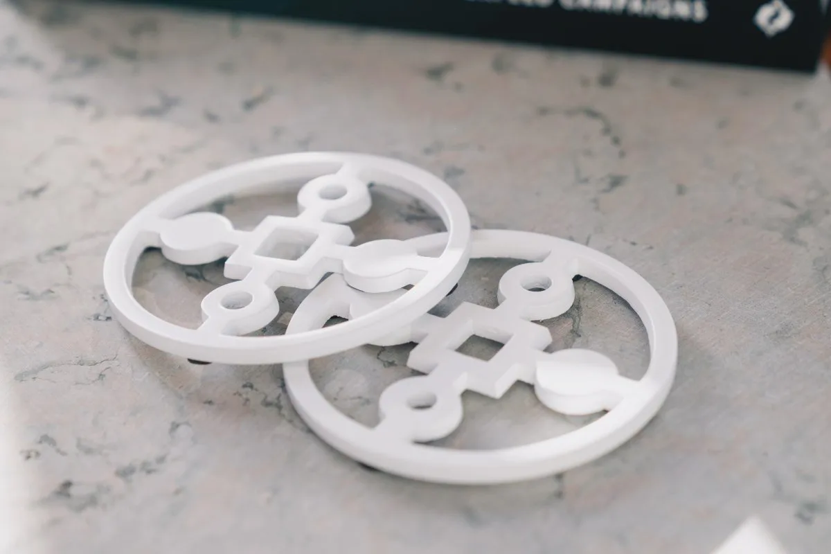 Anima Gemella 코스터 4개 세트, White Hilke Collection | 힐케 콜렉션