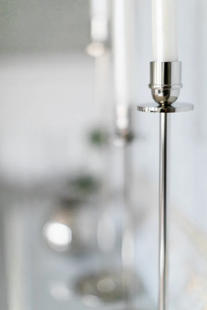 Chiaro Di 루나 캔들스틱 30 cm, Nickel-plated brass Hilke Collection | 힐케 콜렉션