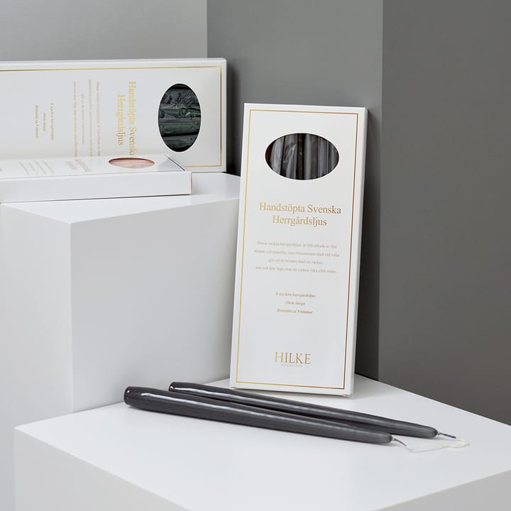 Herrgårdsljus 캔들 30 cm 6개 세트, Black glossy Hilke Collection | 힐케 콜렉션