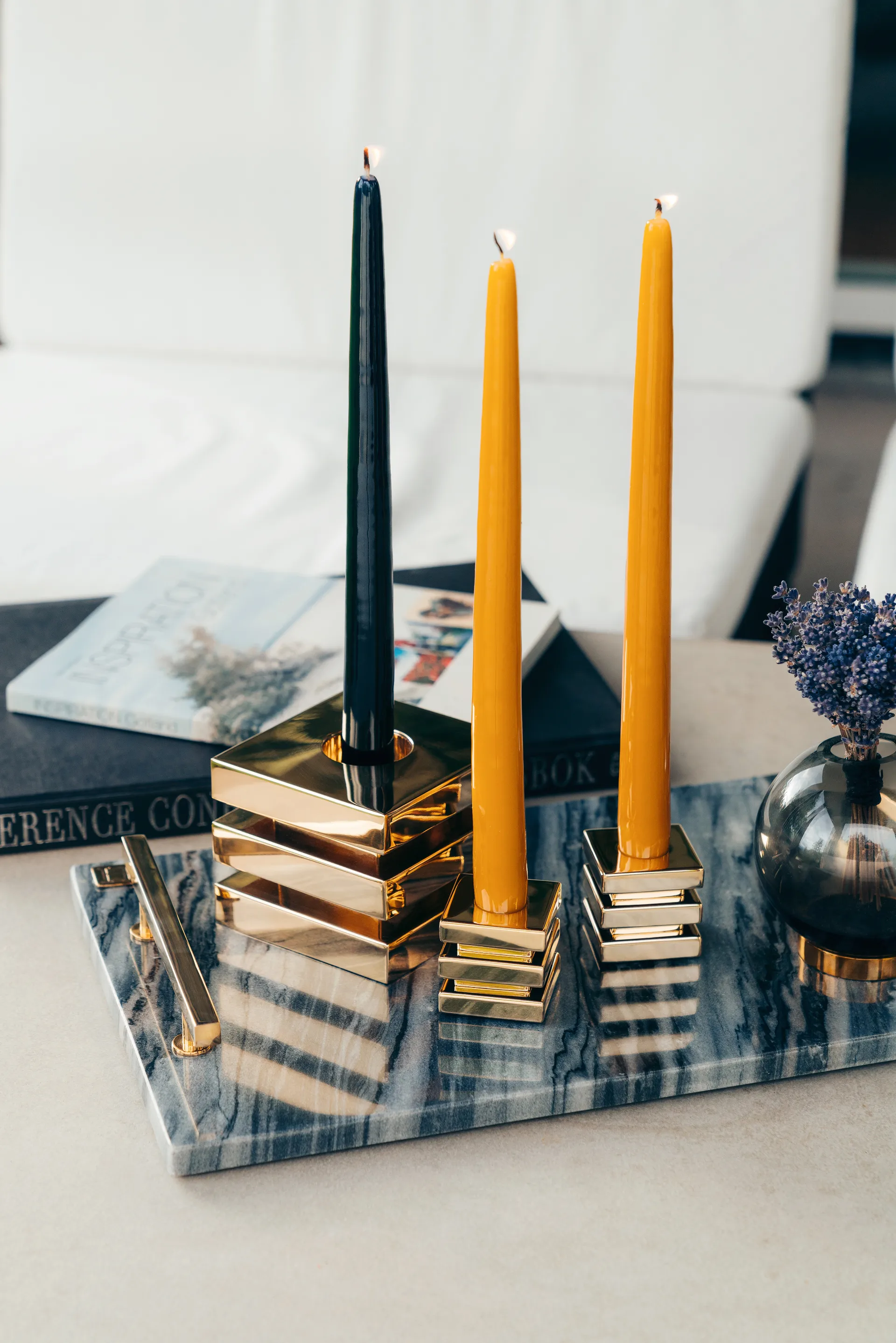 Herrgårdsljus 캔들 30 cm 6개 세트, Black glossy Hilke Collection | 힐케 콜렉션