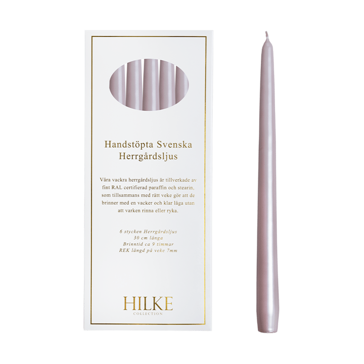 Herrgårdsljus 캔들 30 cm 6개 세트, Dusty pink pearl Hilke Collection | 힐케 콜렉션