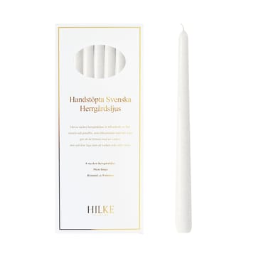 Herrgårdsljus 캔들 30 cm 6개 세트 - Pearl white glossy - Hilke Collection | 힐케 콜렉션