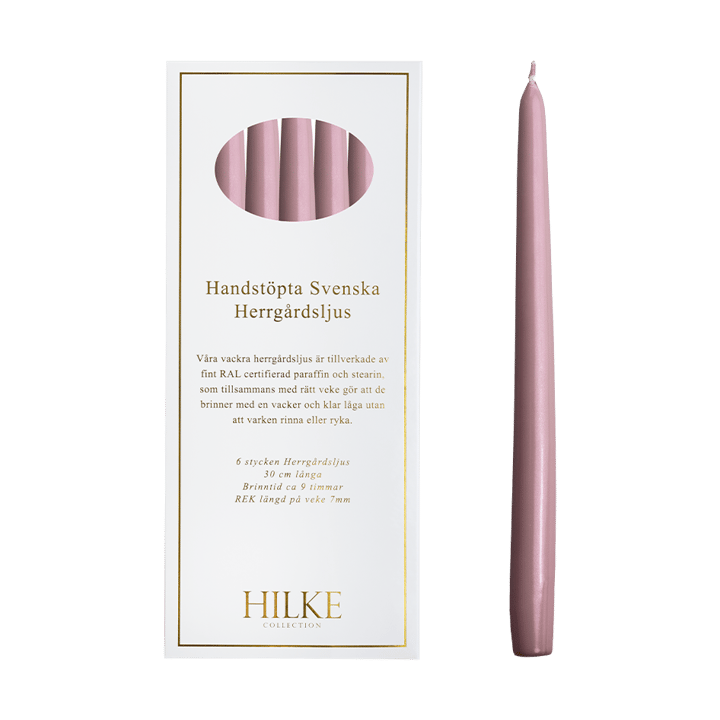 Herrgårdsljus 캔들 30 cm 6개 세트, Pink metallic Hilke Collection | 힐케 콜렉션