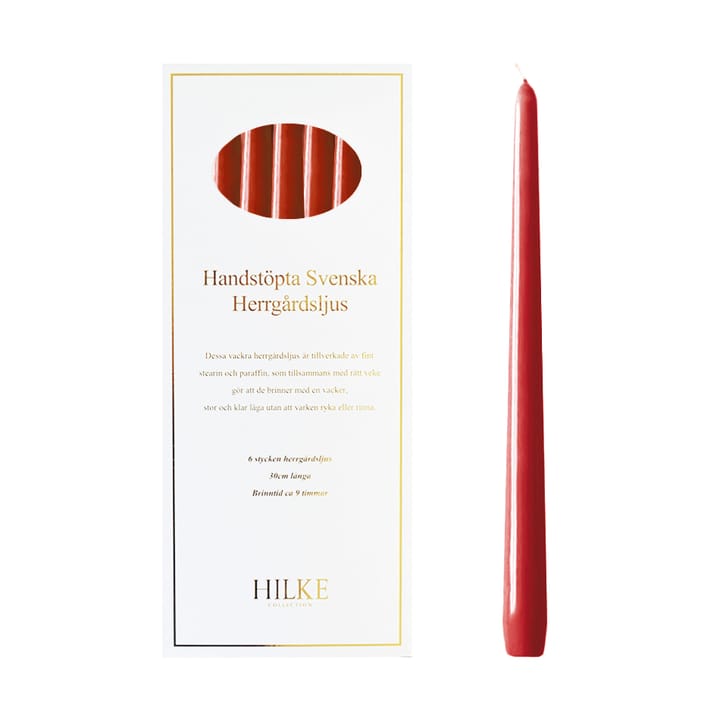 Herrgårdsljus 캔들 30 cm 6개 세트 - Red glossy - Hilke Collection | 힐케 콜렉션