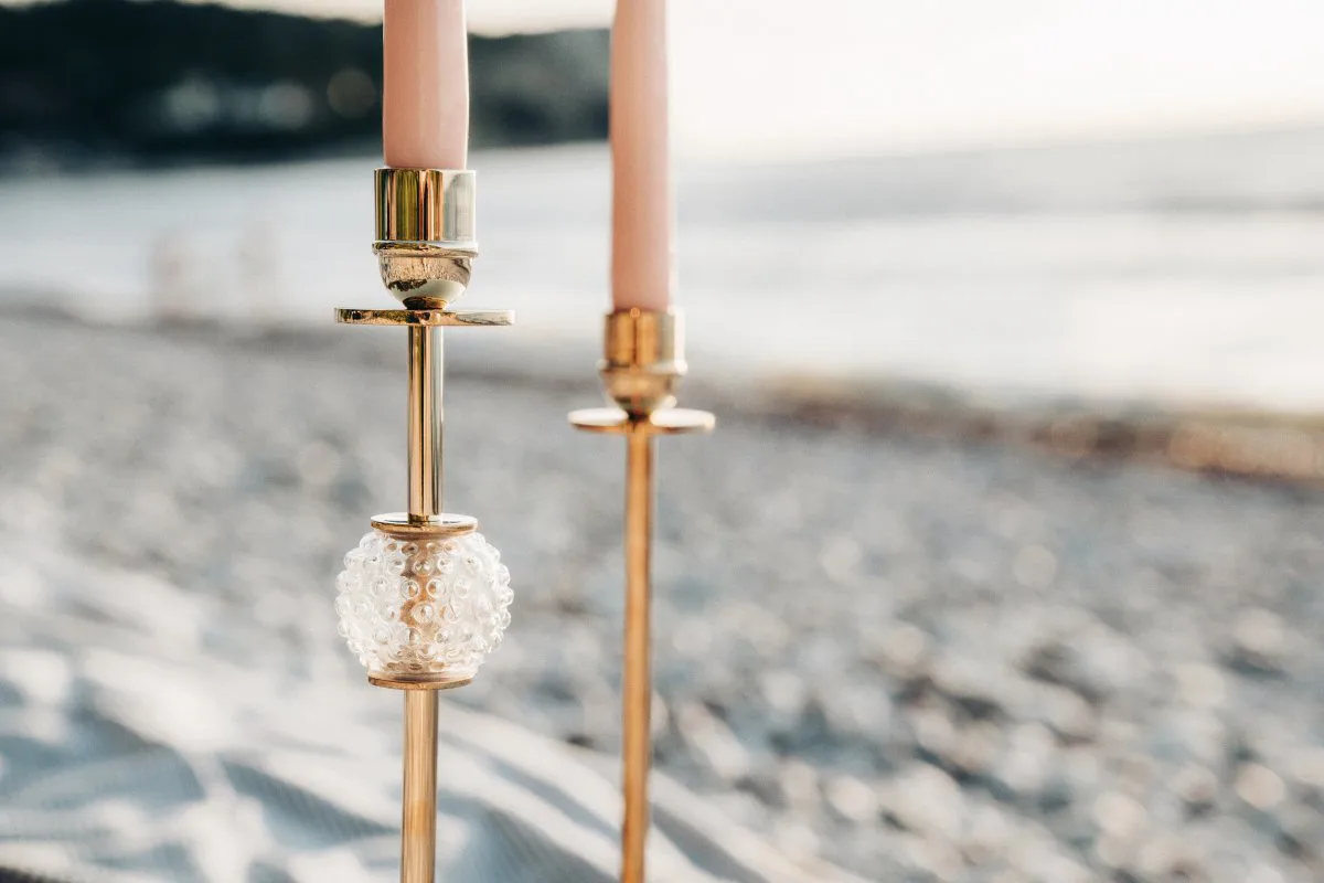 Luce Del Sole 캔들스틱 35 cm, Solid brass Hilke Collection | 힐케 콜렉션