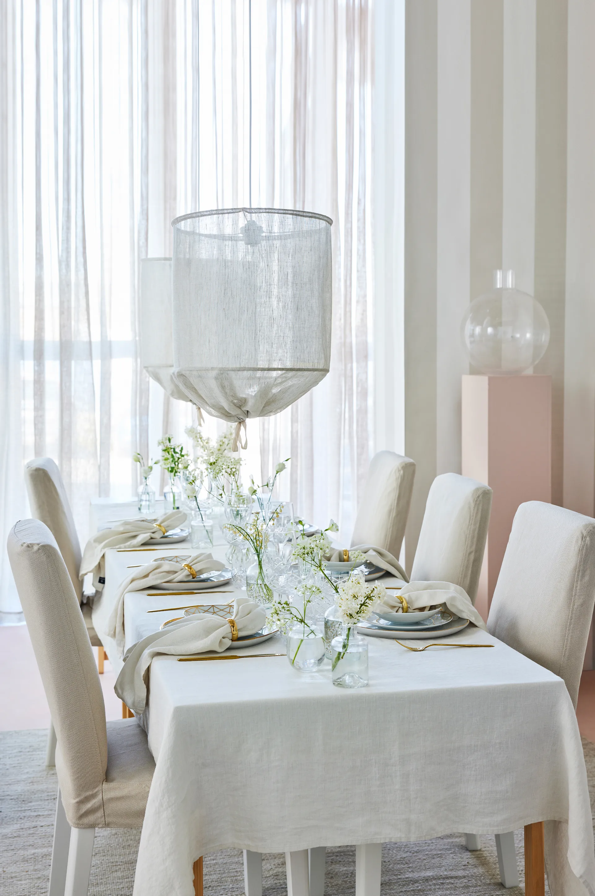 선샤인 테이블보 145x250 cm, Fog (beige) Himla | 힘라