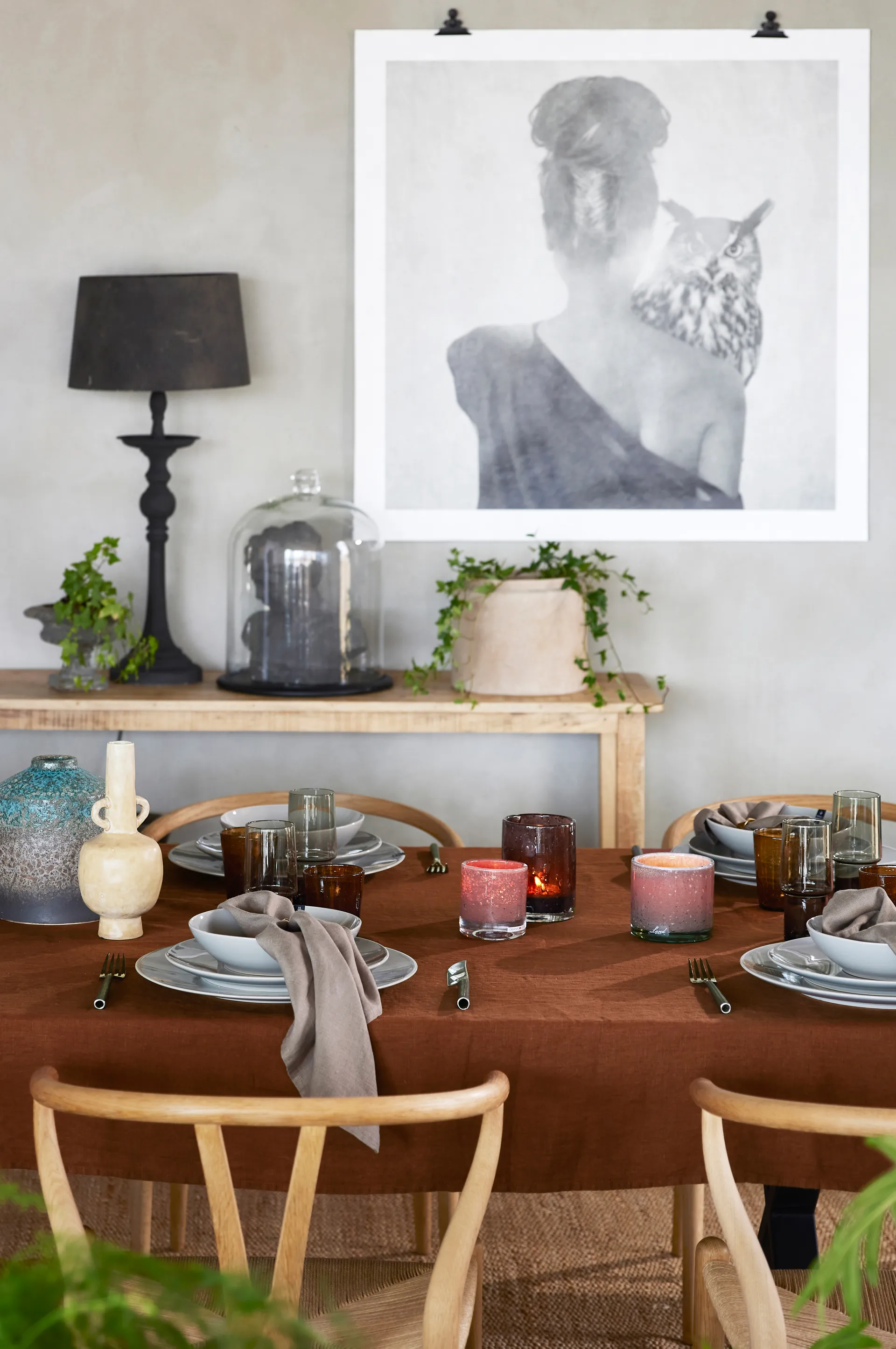 선샤인 테이블보 145x250 cm, Rustique (brown) Himla | 힘라