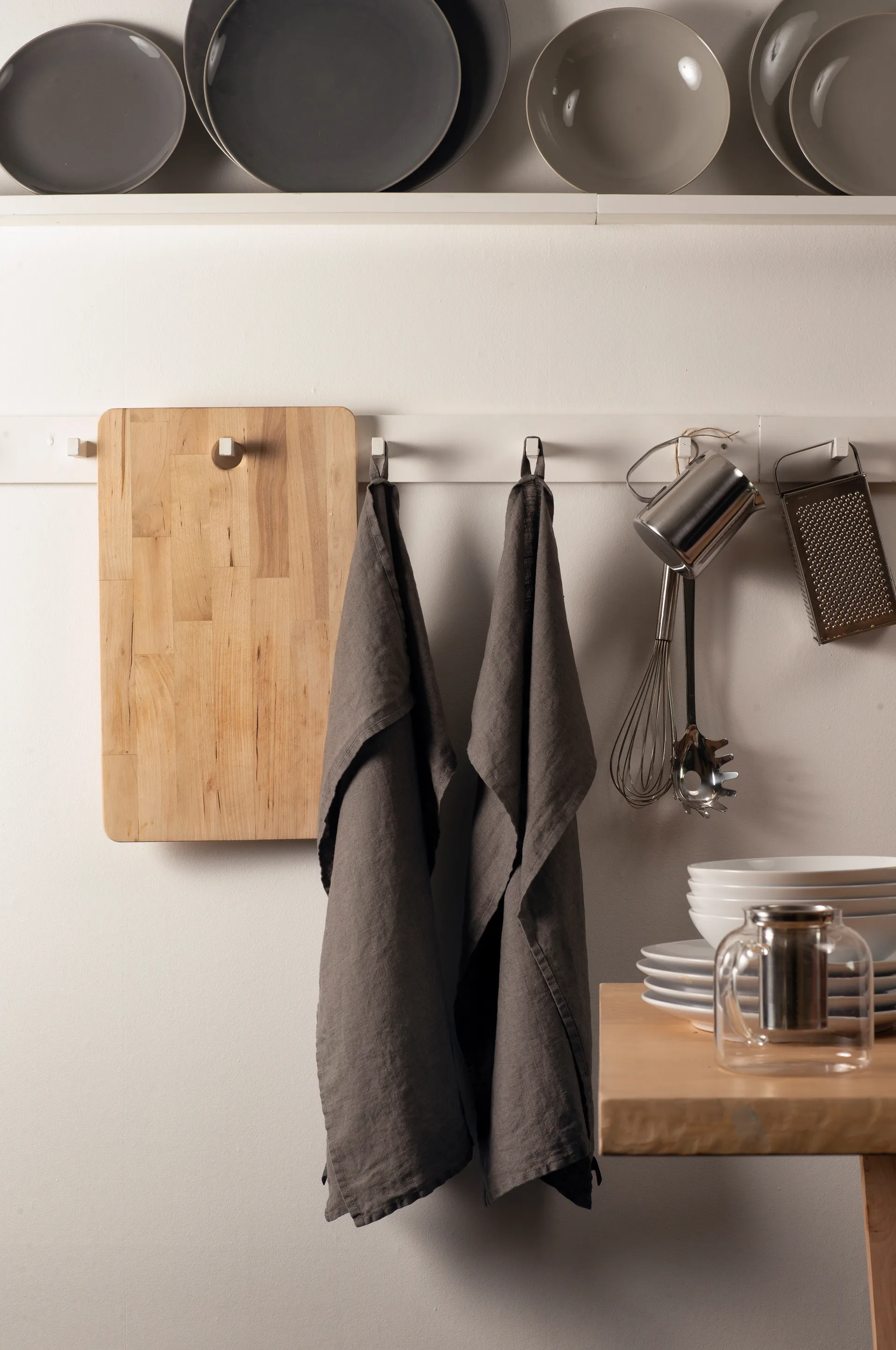 선샤인 주방 타올 2개 세트, Charcoal (dark grey) Himla | 힘라