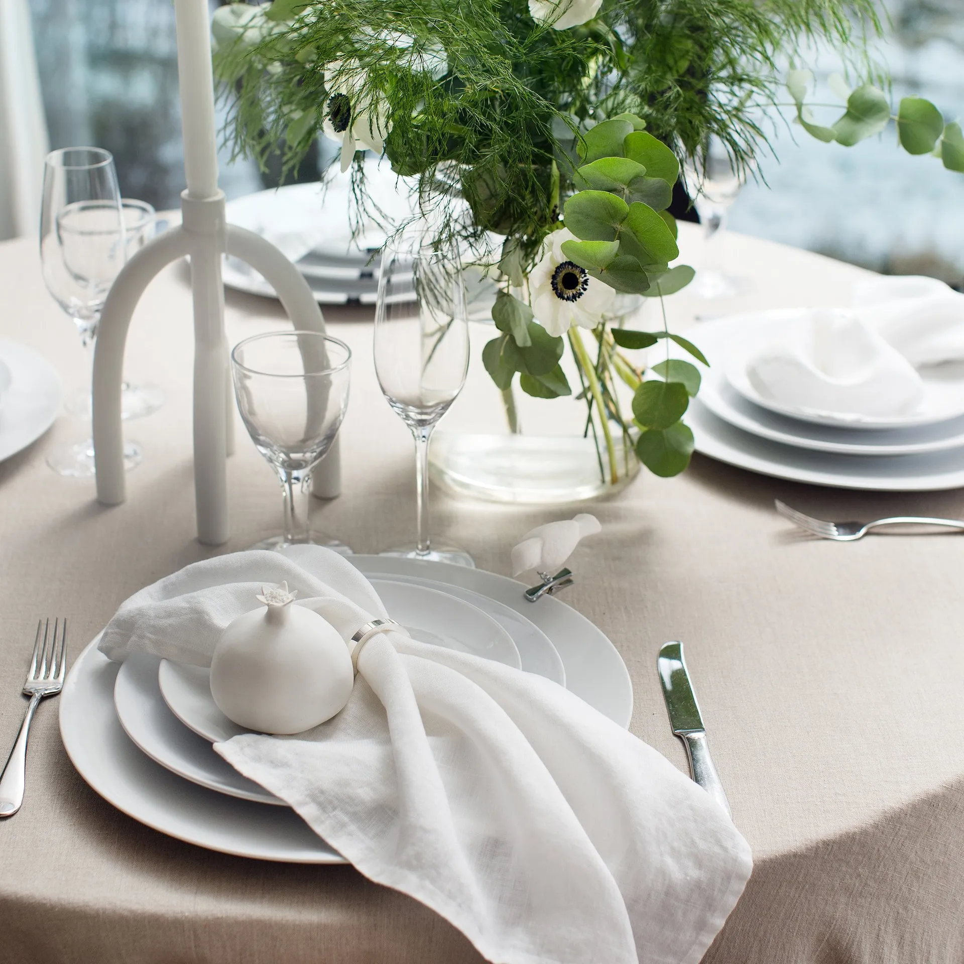 선샤인 냅킨 4개 세트, white Himla | 힘라