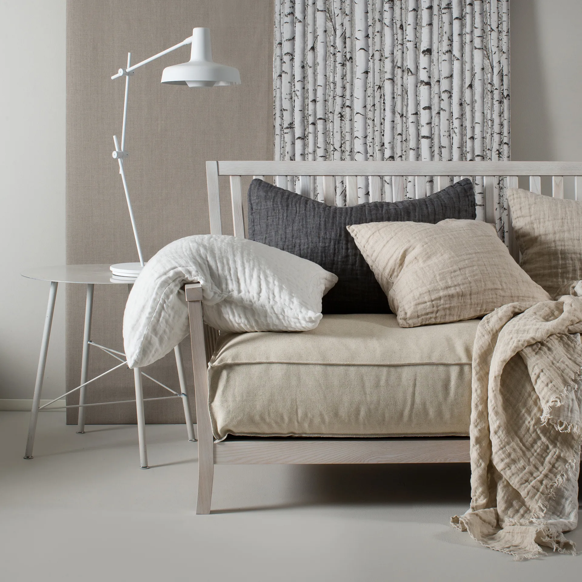 하넬린 쿠션 커버 50x50 cm, white Himla | 힘라