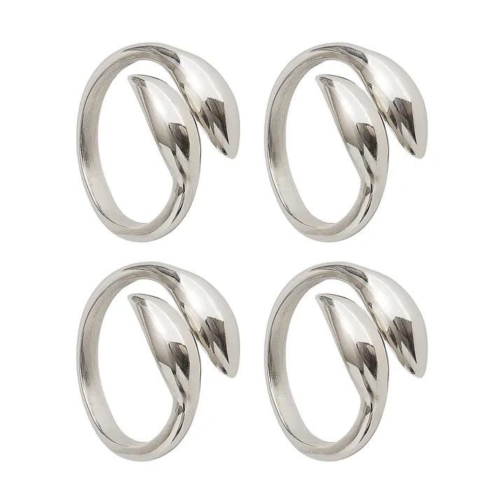 Inverness 냅킨 링 - Silver, 4-pack - Himla | 힘라