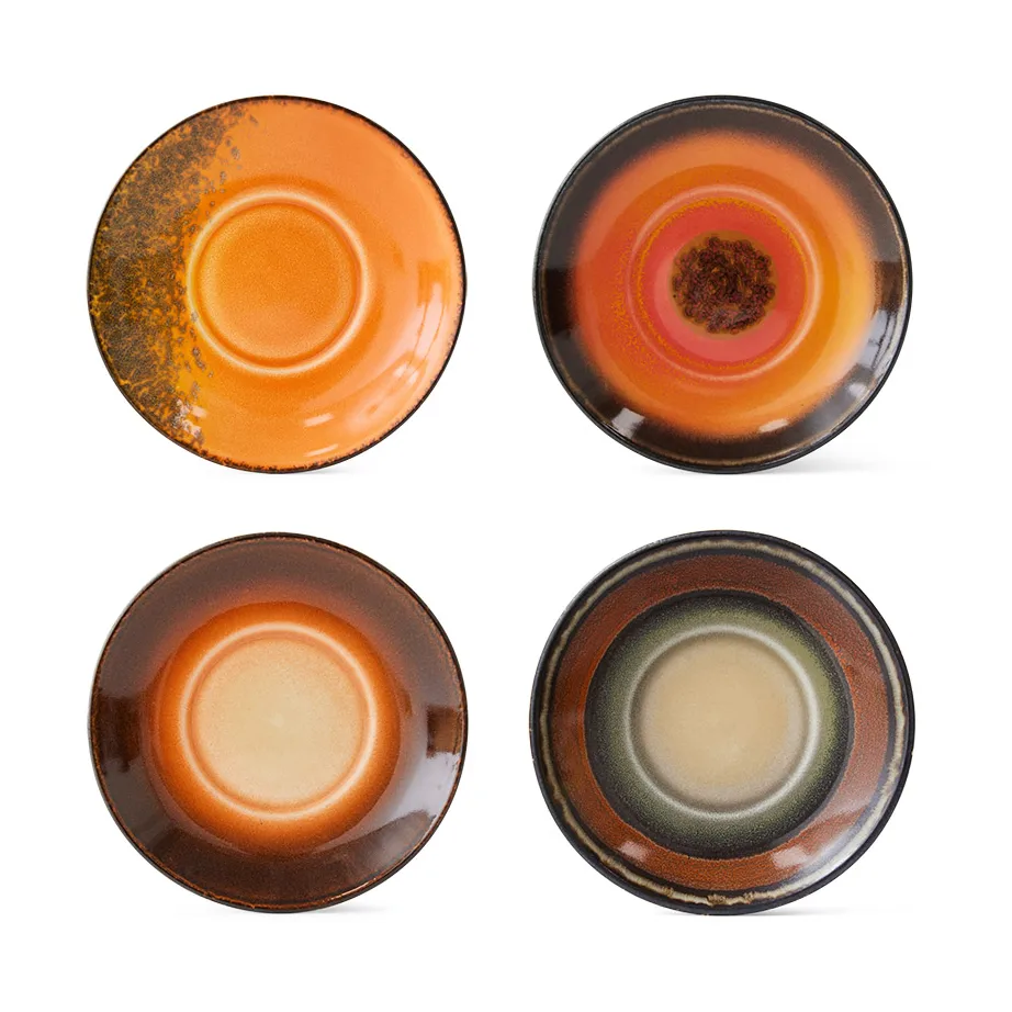 70's 커피잔 받침 Ø11.5 cm 4개 세트, Roasts HKliving | 에이치케이리빙