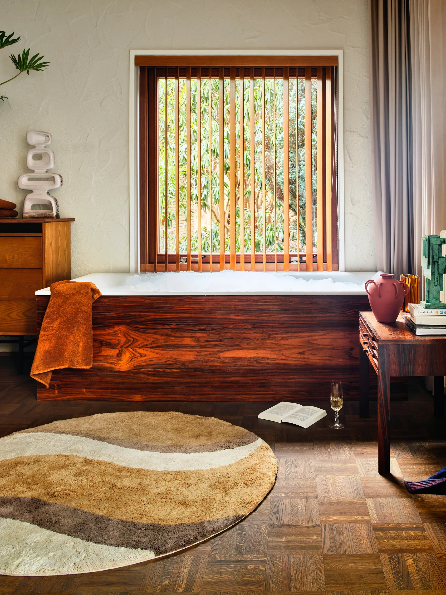 Natural waves 욕실 매트 Ø120 cm, Natural multicolours HKliving | 에이치케이리빙