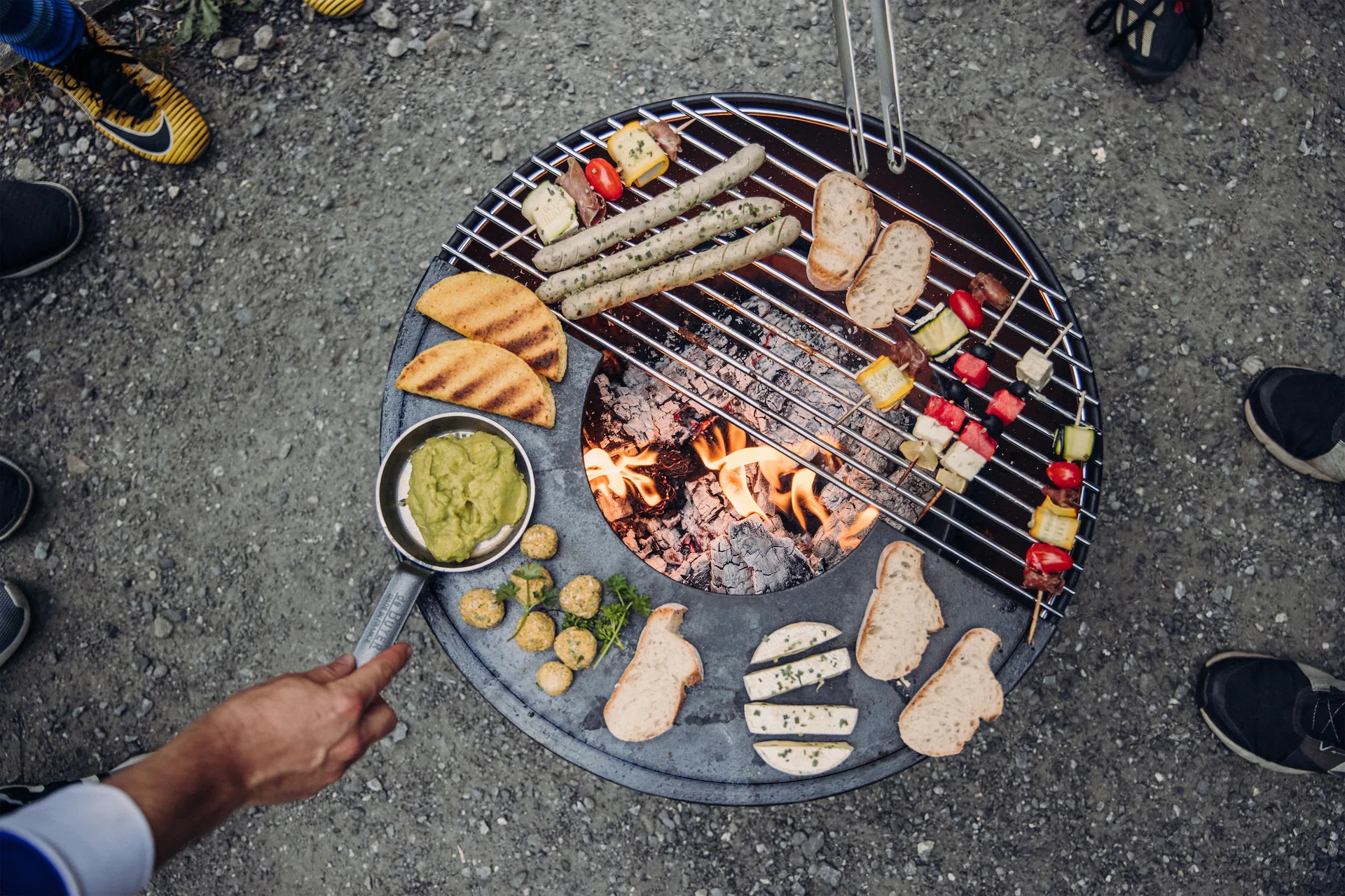 BOWL 57 화로 본체, Black-silver, star base Höfats