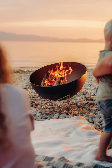 BOWL 57 화로 본체 - Black-silver, star base - Höfats