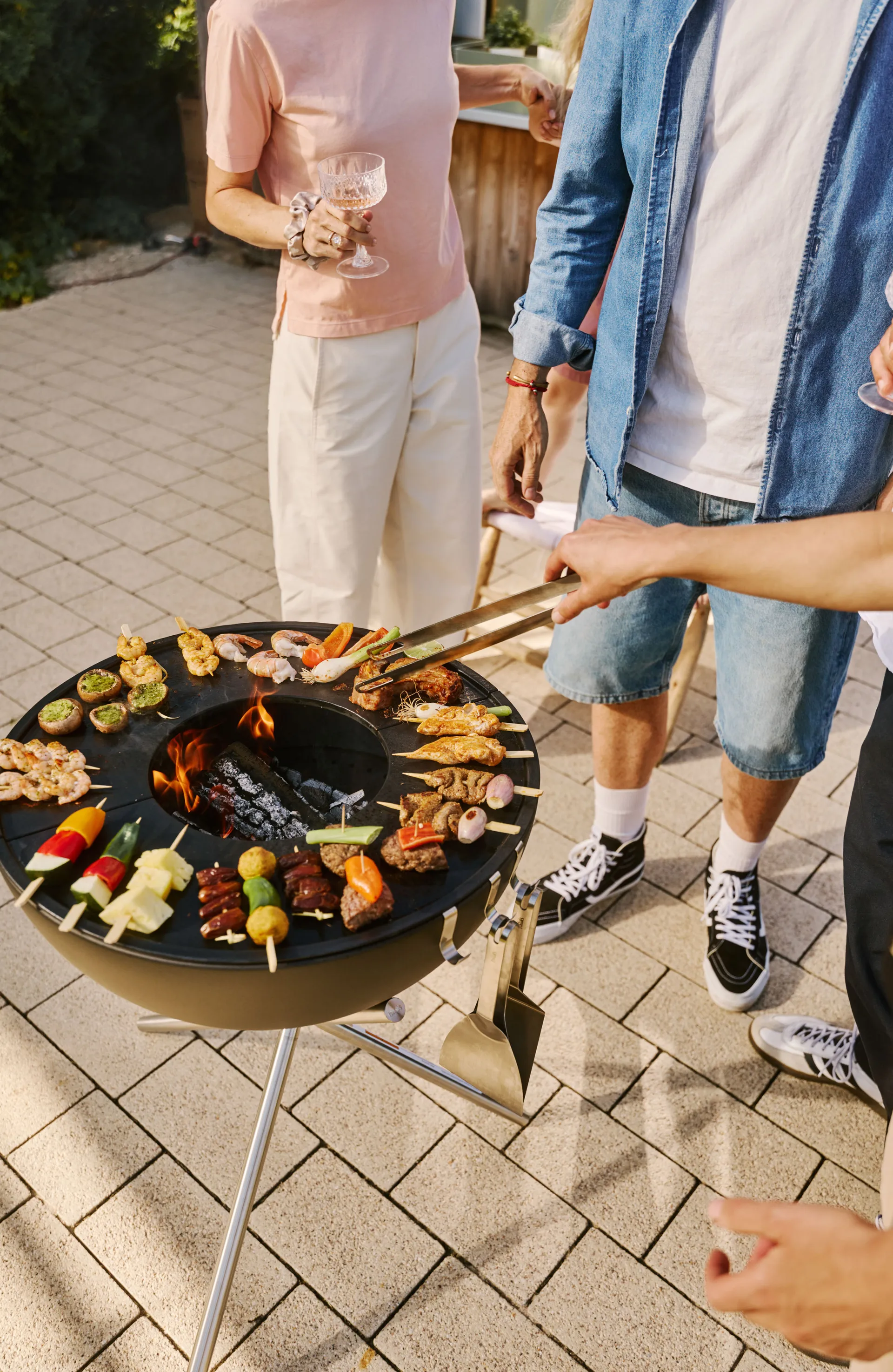 BOWL 57 화로 본체, Black-silver, tripod stand Höfats