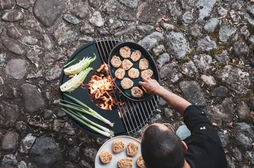 BOWL 57 화로 본체 - Black-silver, tripod stand - Höfats