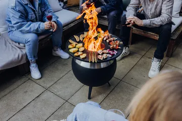 MOON 45 화로 본체 - Black-silver, low stand - Höfats