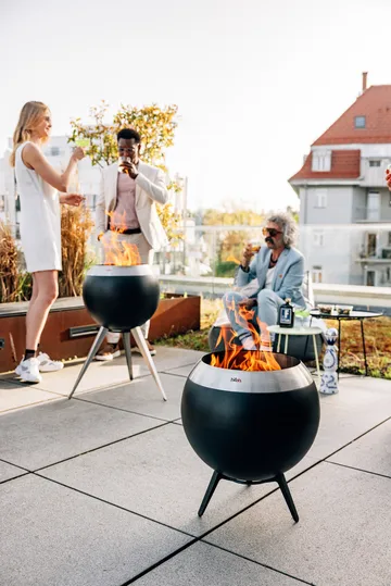 MOON 45 화로 본체 - Black-silver, low stand - Höfats